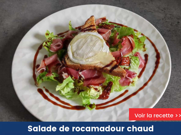 Salade de rocamadour chaud